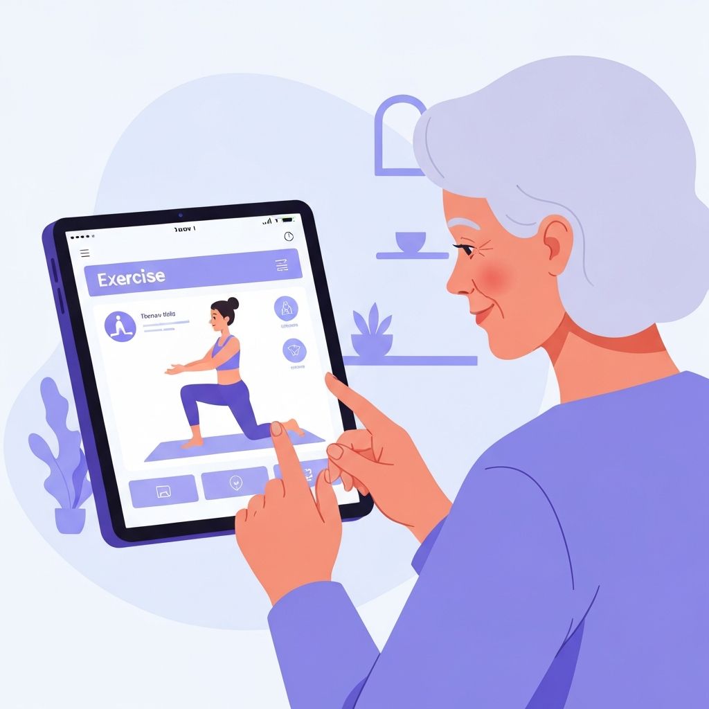 AI fitness coach interface on tablet